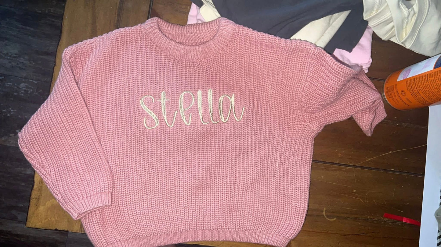 Embroidered Knit Sweaters