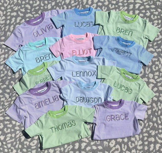 Embroidered Stripe Bubble